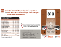 Horaires ligne 810 Beauregard Baret – Jaillans – Eymeux